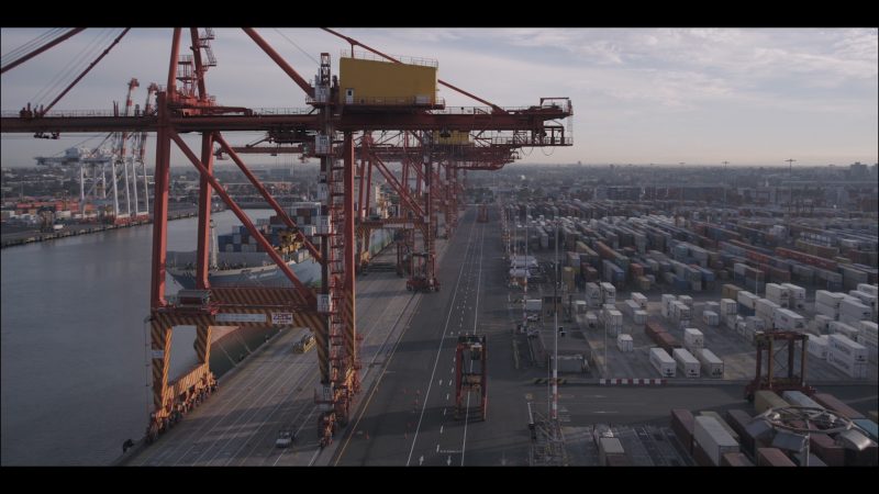 Aerial photo of docks